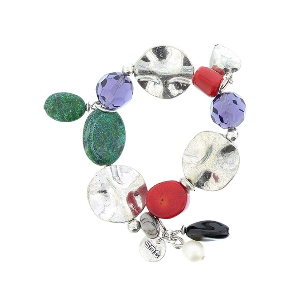 METAL STONE BEADS BRACELET