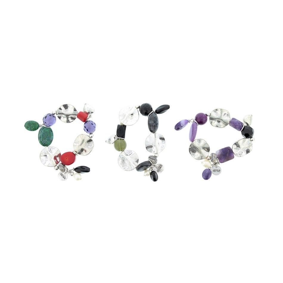 METAL STONE BEADS BRACELET