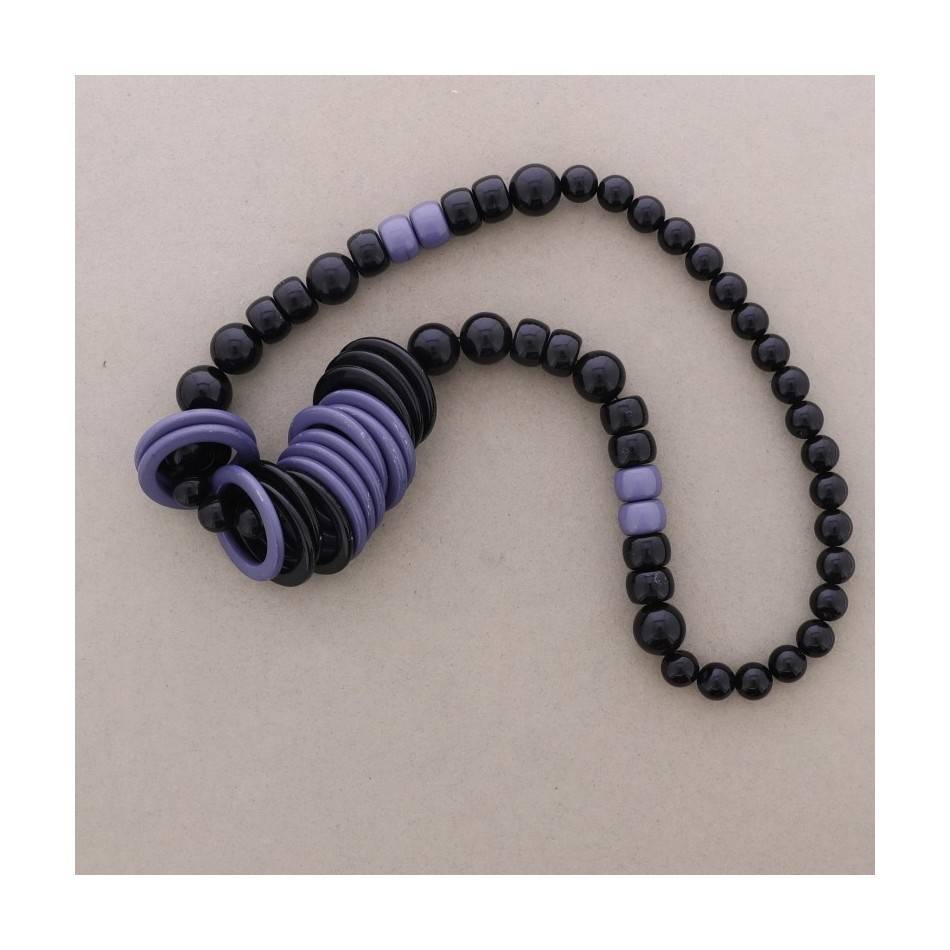 COLLAR LARGO BOLAS ARANDELAS