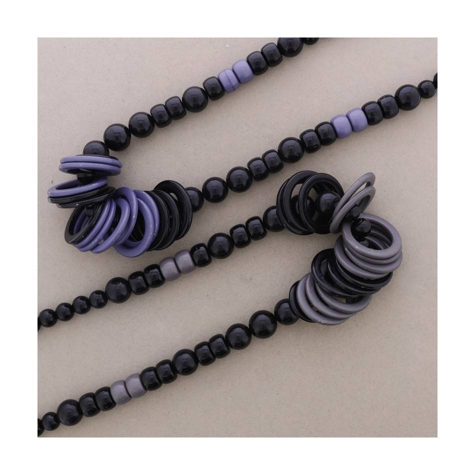 COLLAR LARGO BOLAS ARANDELAS