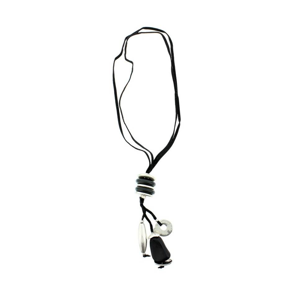COLLAR LARGO ANTELINA CUENTAS METAL RESINA