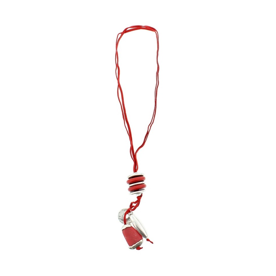 COLLAR LARGO ANTELINA CUENTAS METAL RESINA