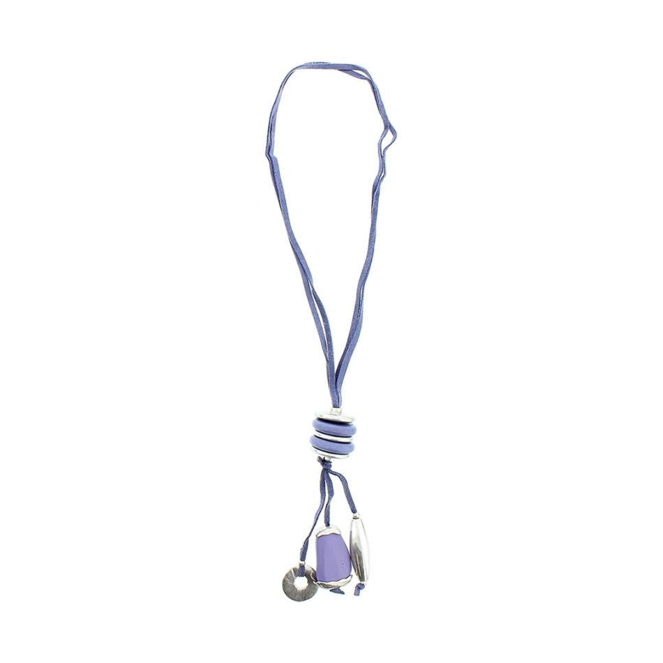 COLLAR LARGO ANTELINA CUENTAS METAL RESINA