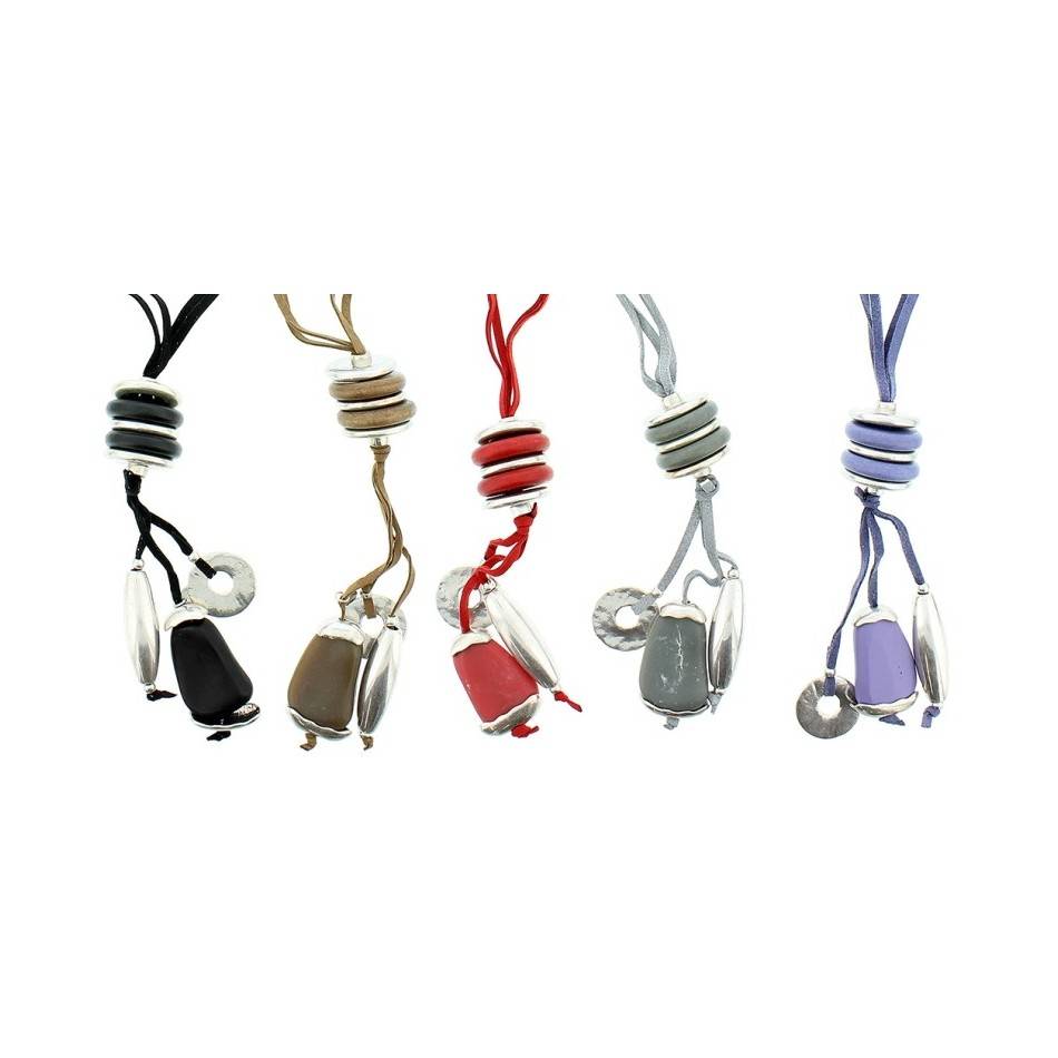 COLLAR LARGO ANTELINA CUENTAS METAL RESINA