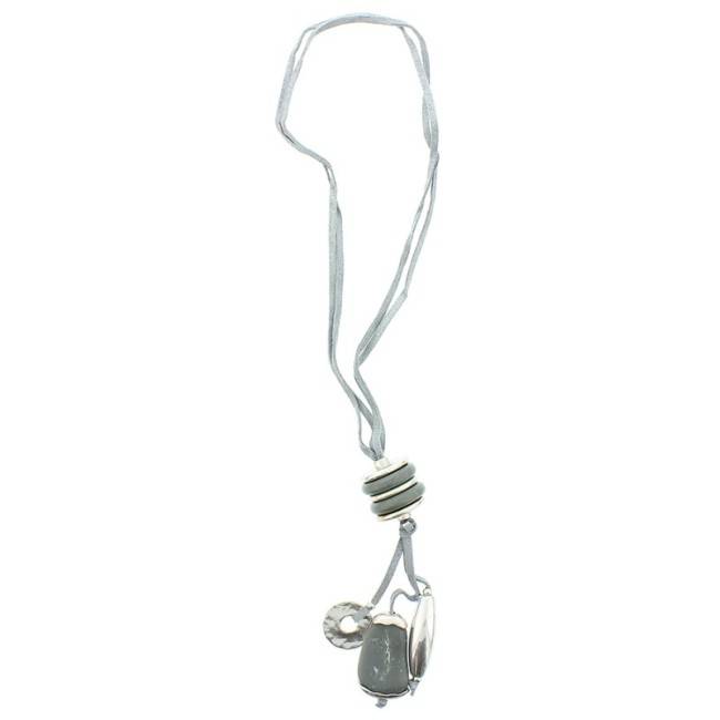 COLLAR LARGO ANTELINA CUENTAS METAL RESINA