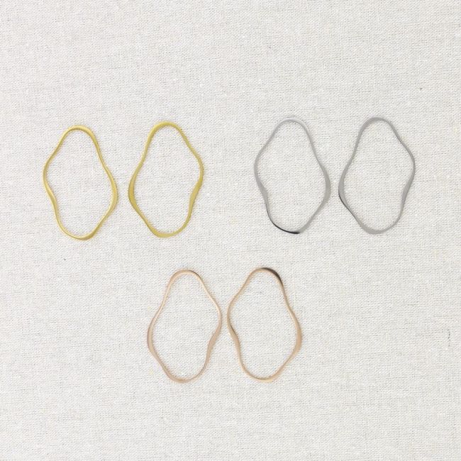 IRREGULAR RING STEEL EARRINGS
