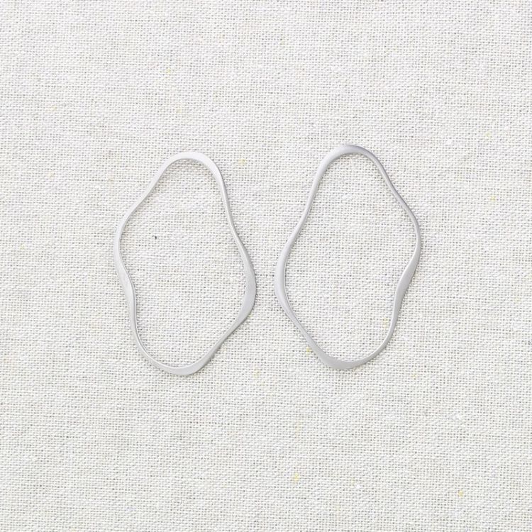 IRREGULAR RING STEEL EARRINGS