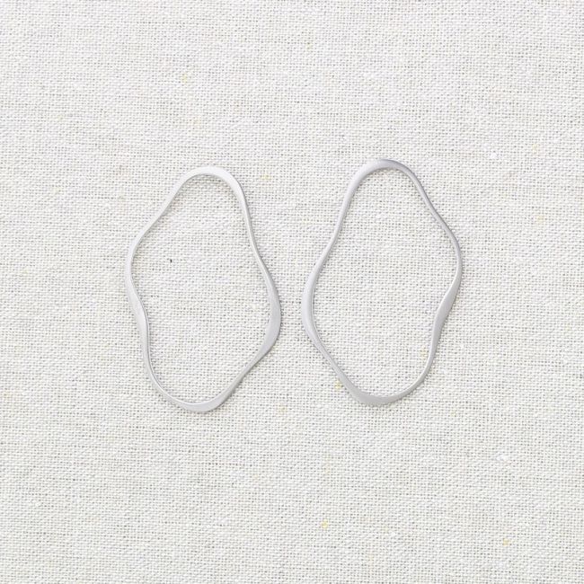 PENDIENTES ACERO ANILLA IRREGULAR