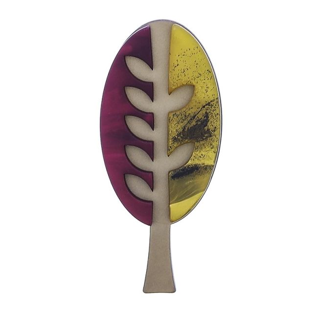 RESIN TREE BROOCH