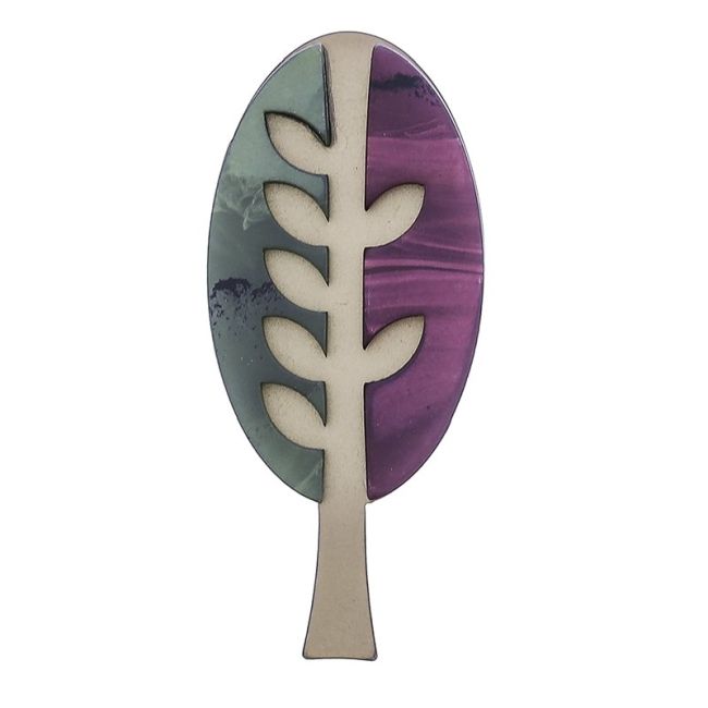RESIN TREE BROOCH