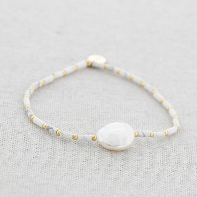 CULTIVATED PEARL STONE ELASTIC STEEL BRACELET 2