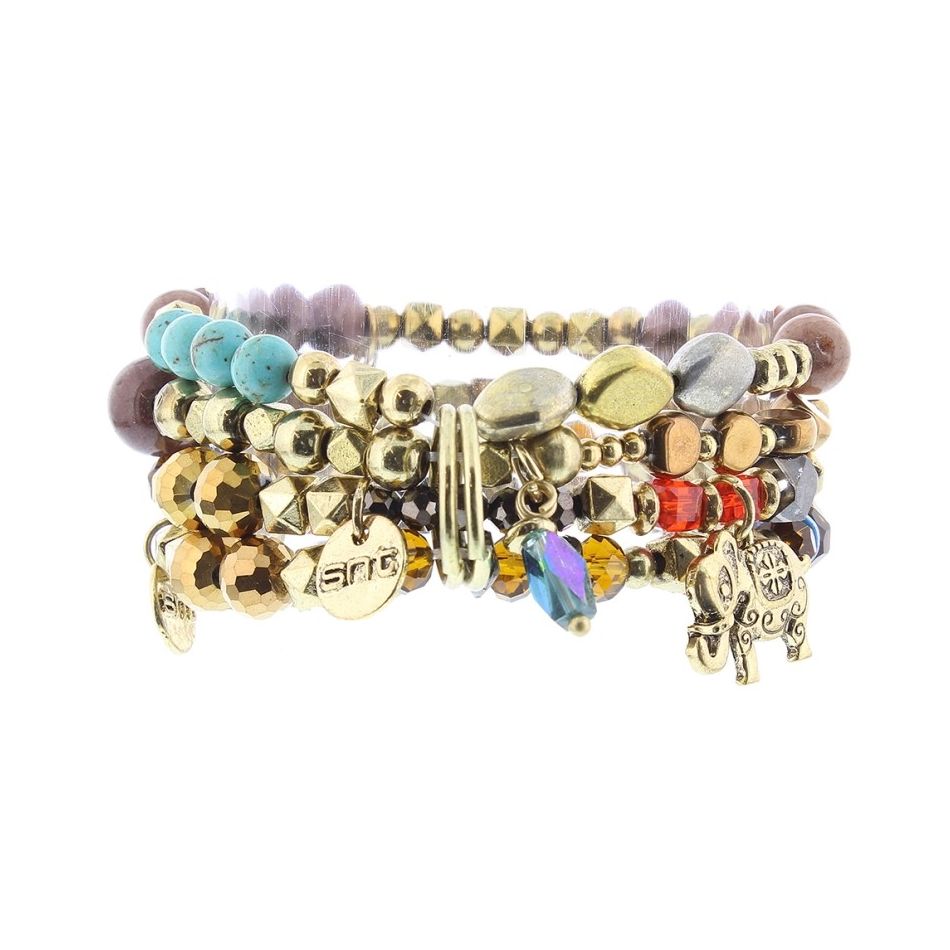 PULSERA 4 TIRAS CUENTAS