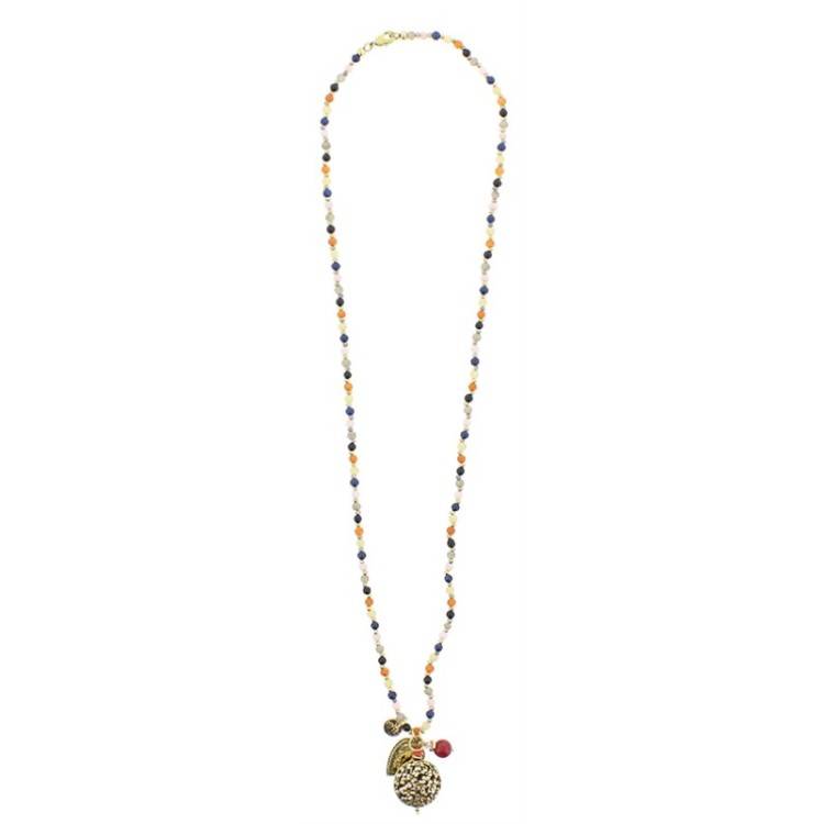 COLLAR LARGO PIEDRAS COLGANTE