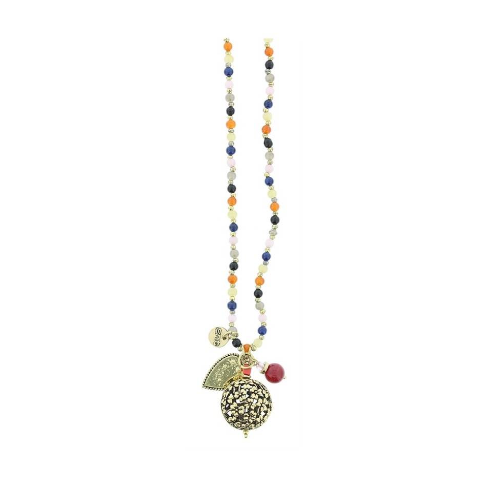 LONG STONE PENDANT NECKLACE