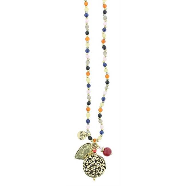 LONG STONE PENDANT NECKLACE