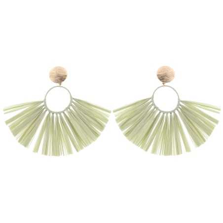 RAFFIA FRINGE EARRINGS