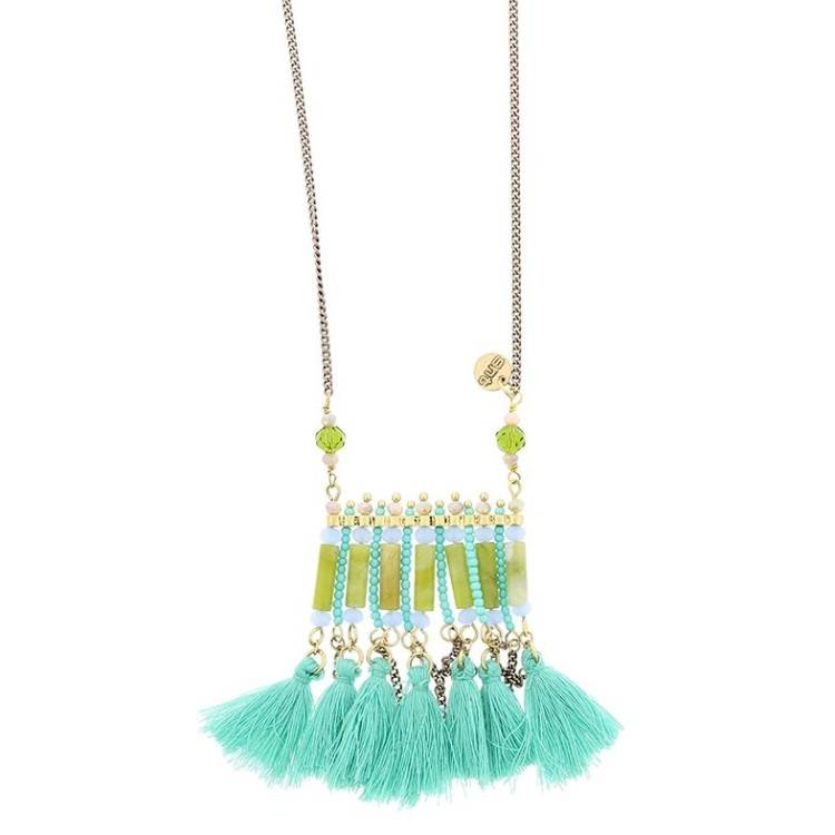 COLLAR LARGO COLG. CUENTAS FLECOS