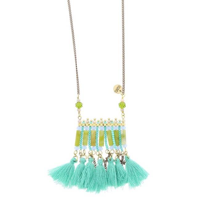 COLLAR LARGO COLG. CUENTAS FLECOS