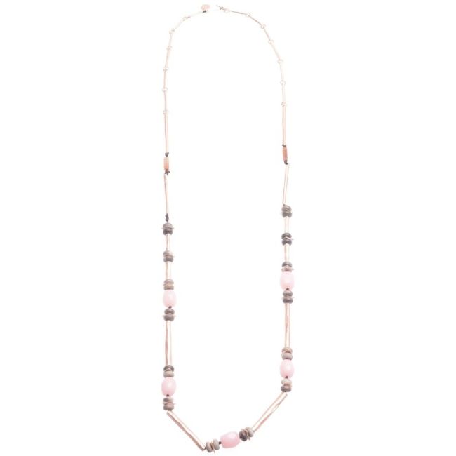COLLAR LARGO METAL PIEDRAS