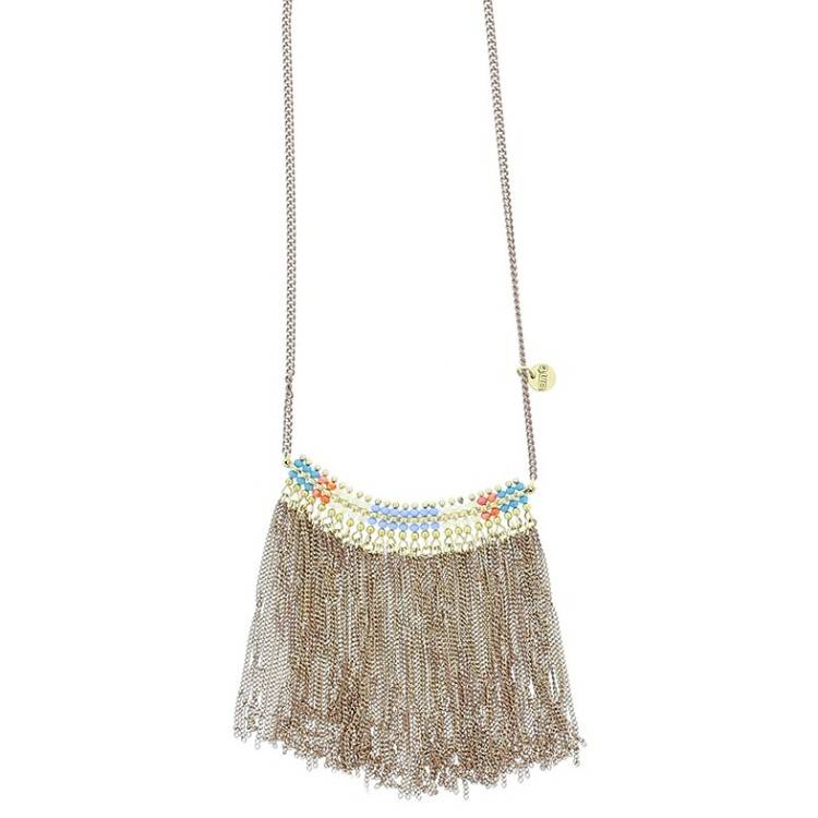 COLLAR LARGO COLGANTE FLECOS