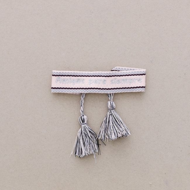 PULSERA MACRAMÉ AMIGOS PARA SIEMPRE FLECOS