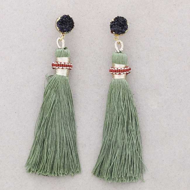 RESIN FRINGE EARRINGS