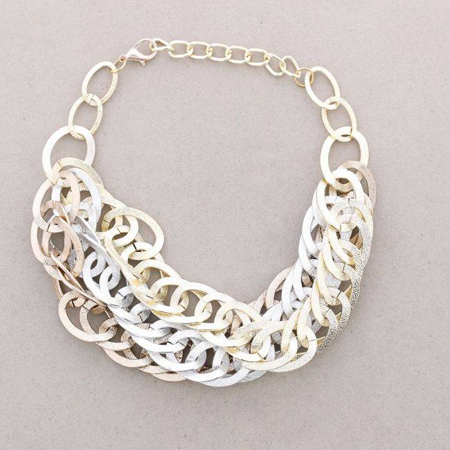 TRIPLE LINK SHORT NECKLACE