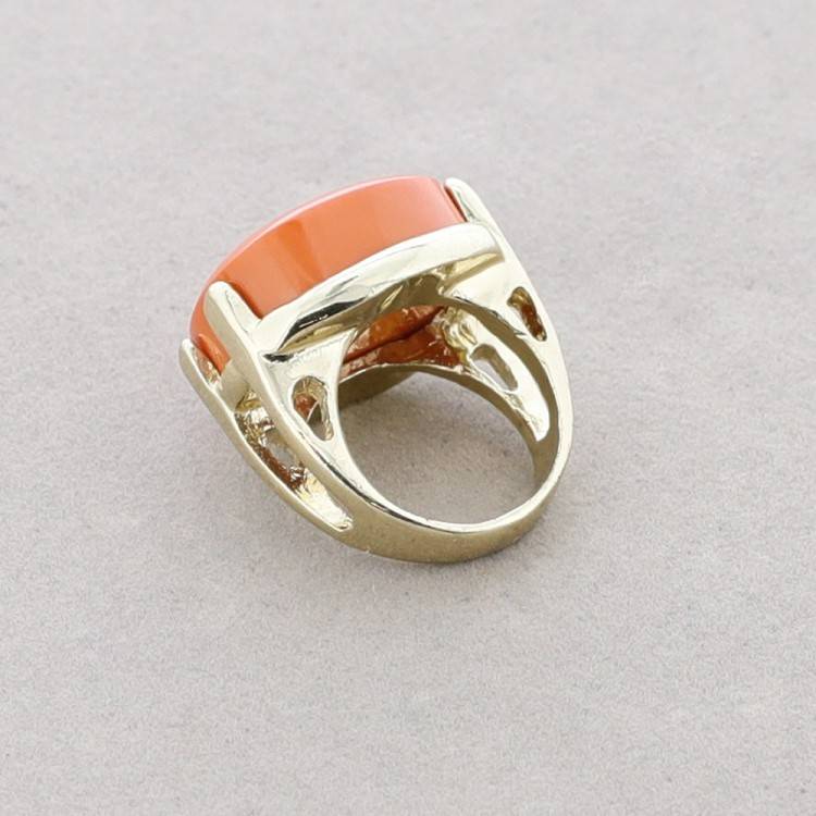 ANILLO BAÑO DORADO METAL RESINA 2