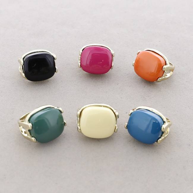 GOLD-PLATED METAL RESIN RING