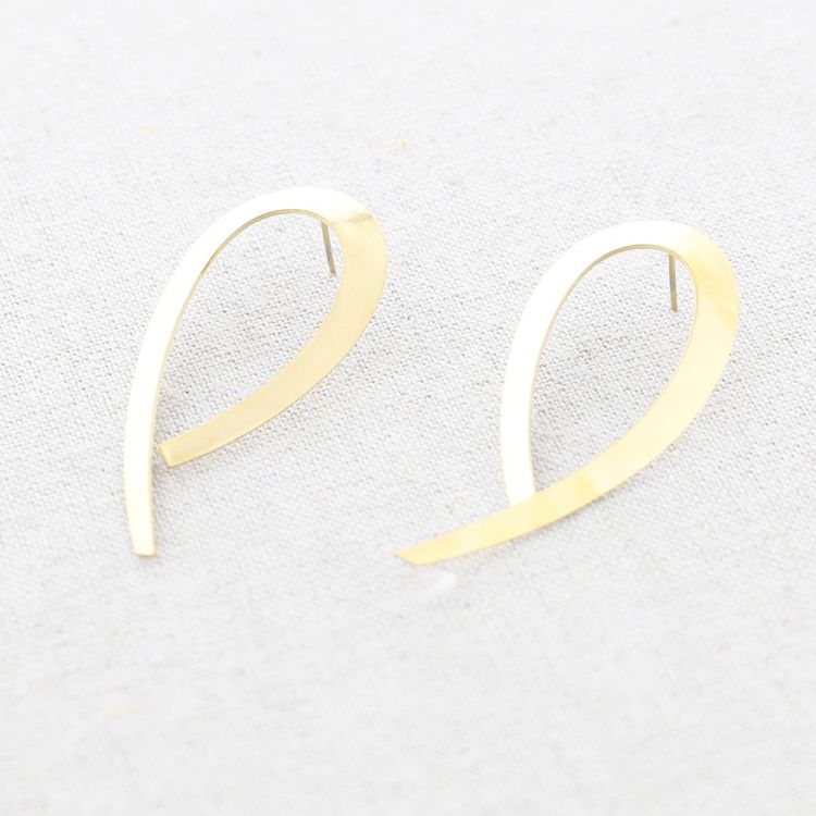 STEEL EARRINGS IRREGULAR SHAPE 2