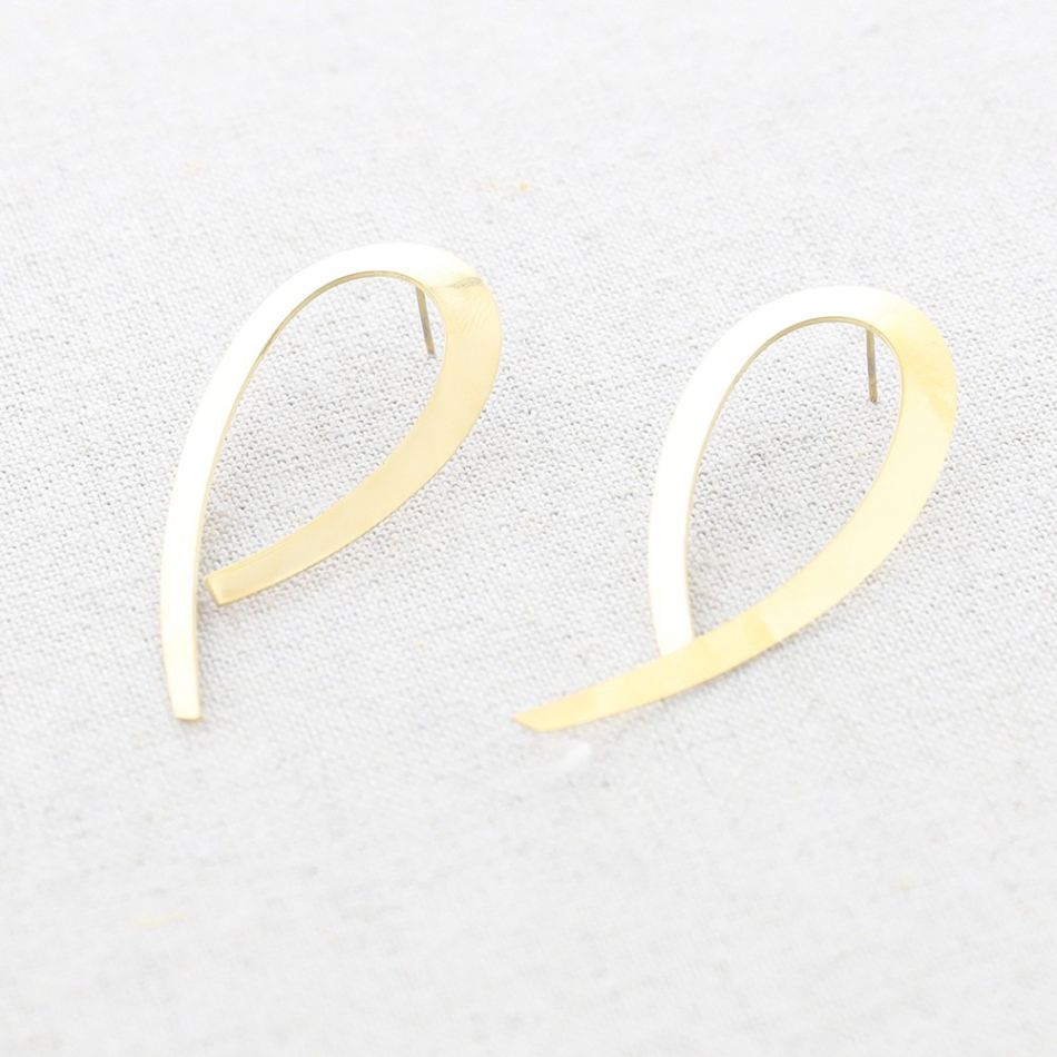 STEEL EARRINGS IRREGULAR SHAPE