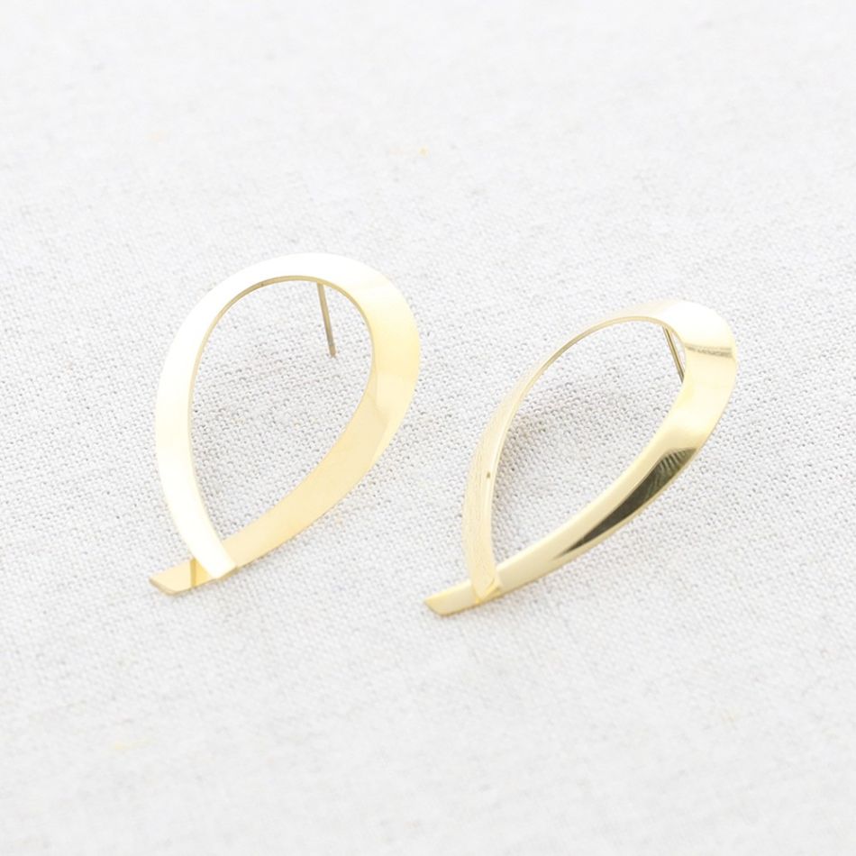 STEEL EARRINGS IRREGULAR SHAPE
