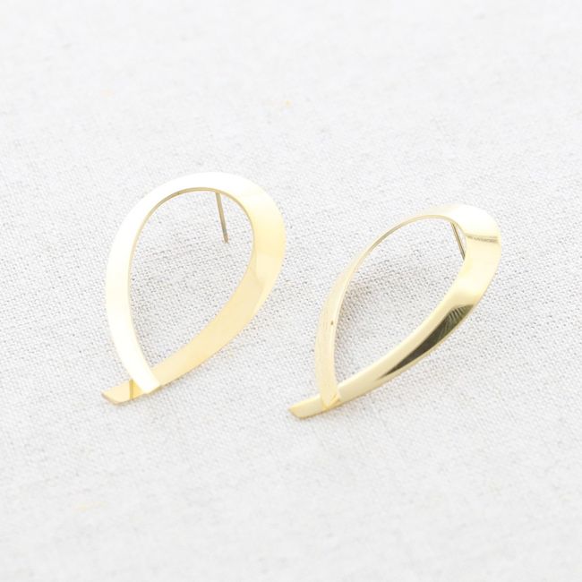STEEL EARRINGS IRREGULAR SHAPE