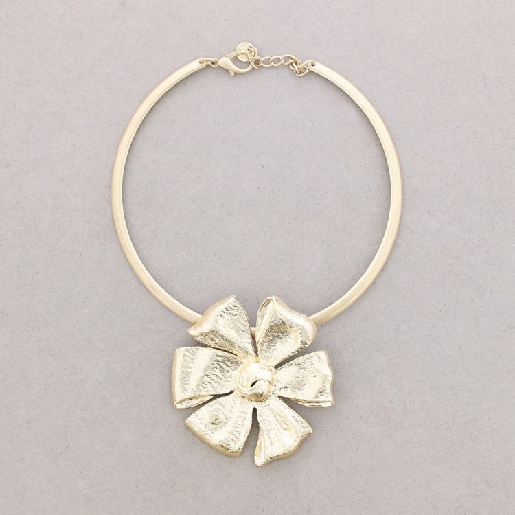 GARGANTILLA FLOR METAL