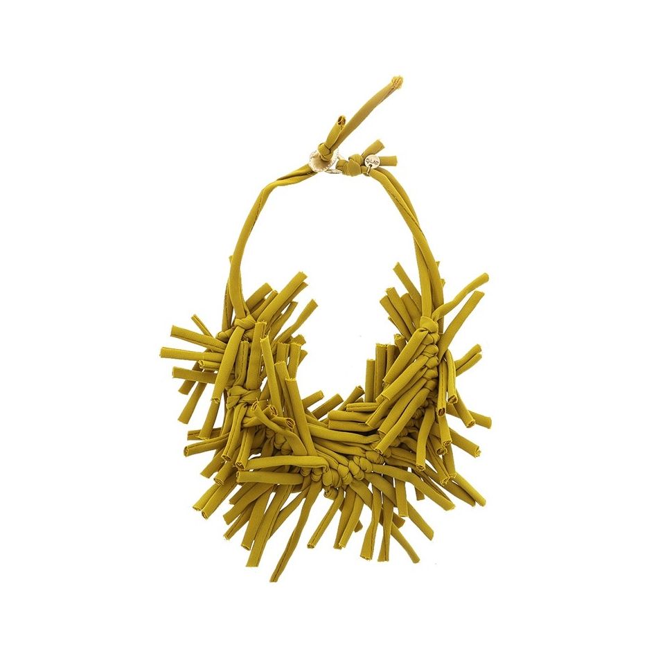 TUBE SHORT NECKLACE WITH KNOTS