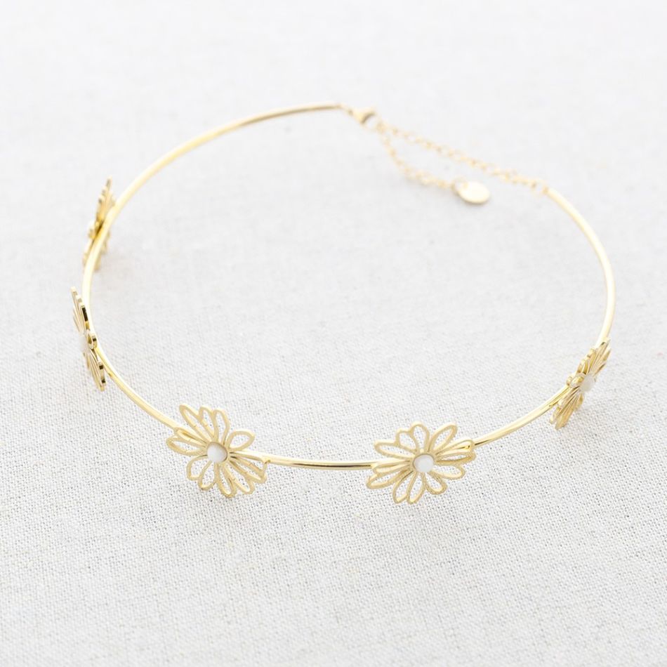 STEEL FLOWER CHOKER