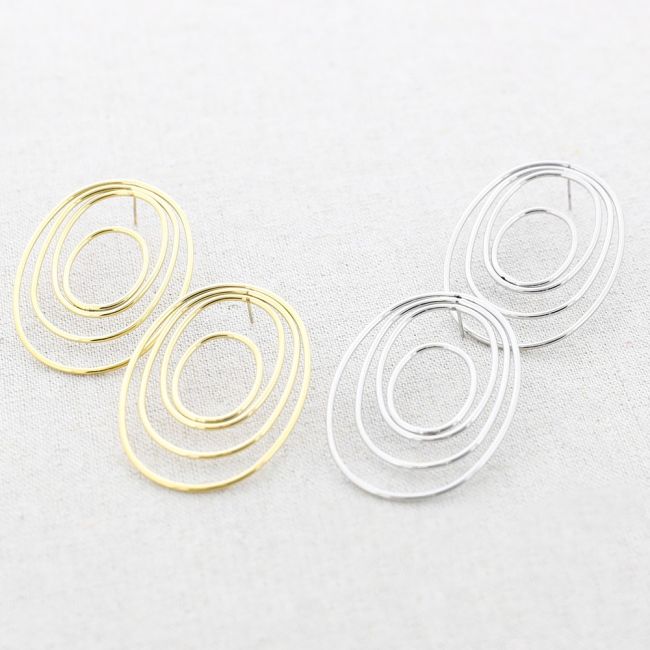 PENDIENTES ACERO MULTI ANILLA