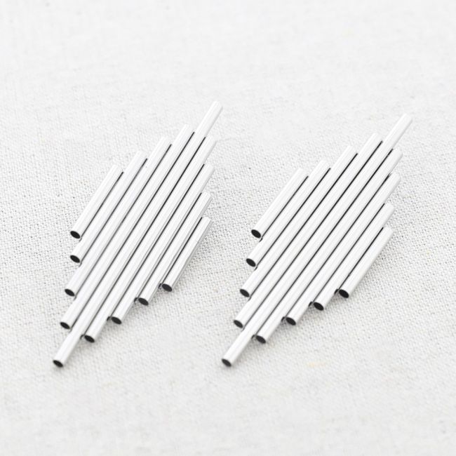 PENDIENTES ACERO TUBITOS