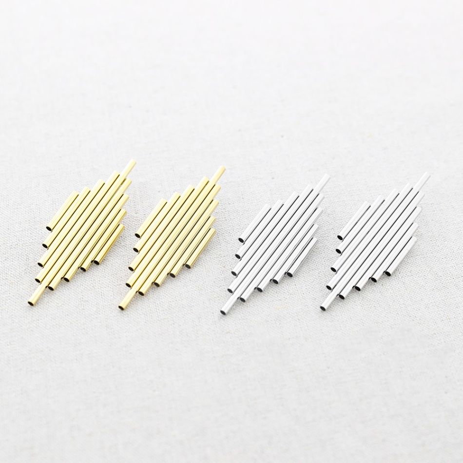 PENDIENTES ACERO TUBITOS
