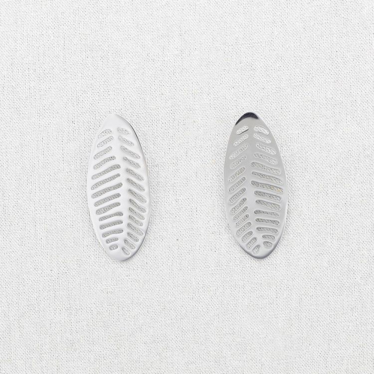 PENDIENTES ACERO HOJA FILIGRANA