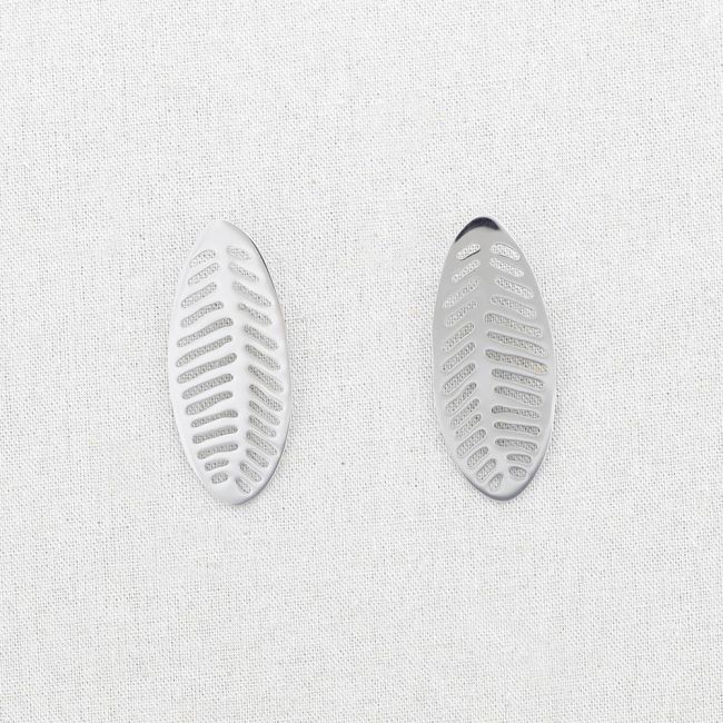 PENDIENTES ACERO HOJA FILIGRANA