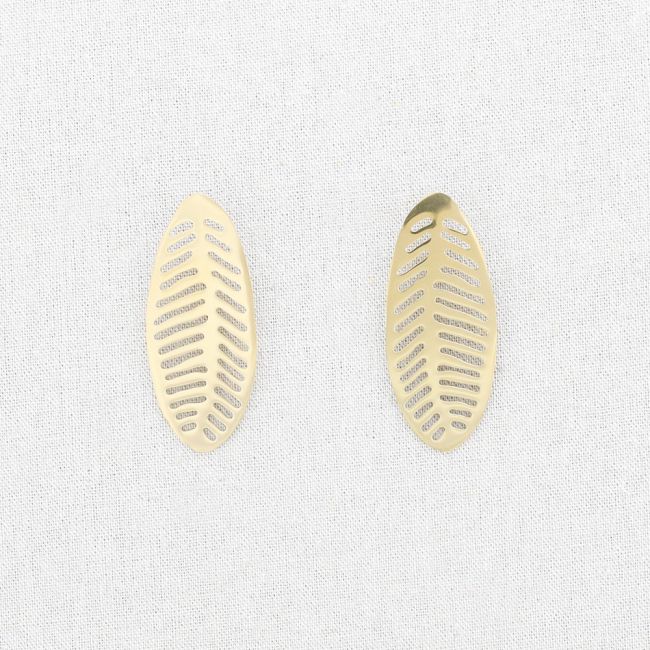 PENDIENTES ACERO HOJA FILIGRANA