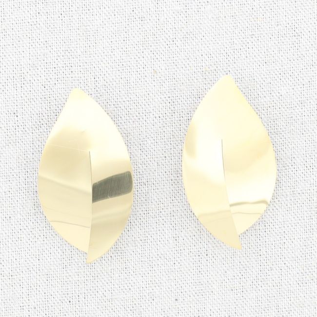 SPLIT LEAF STEEL EARRINGS