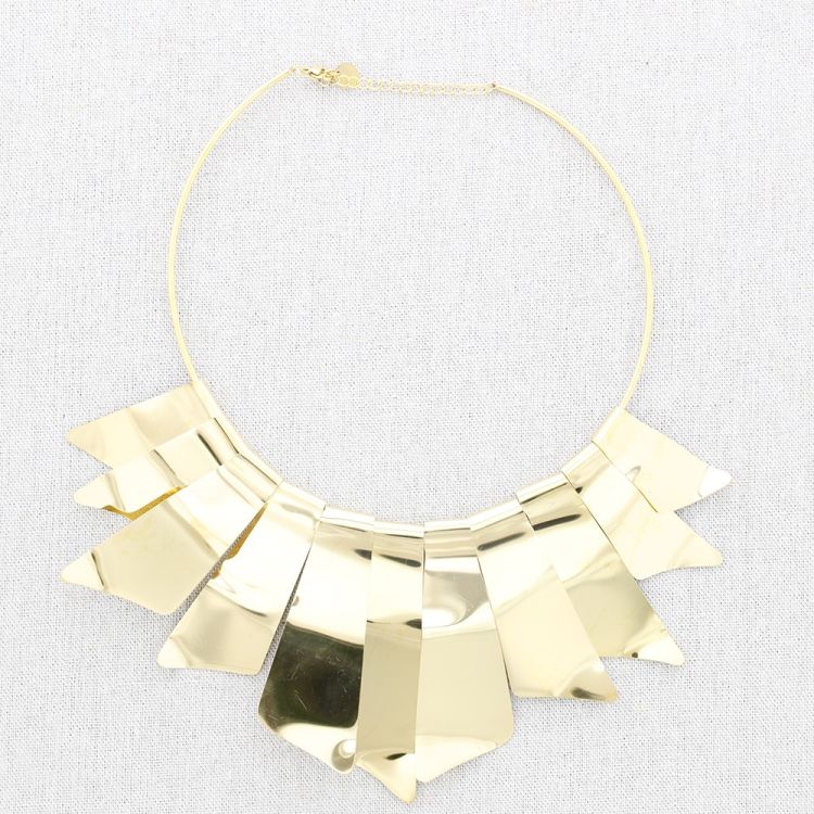 CHOKER ACERO COLGANTE FORMA ABANICO