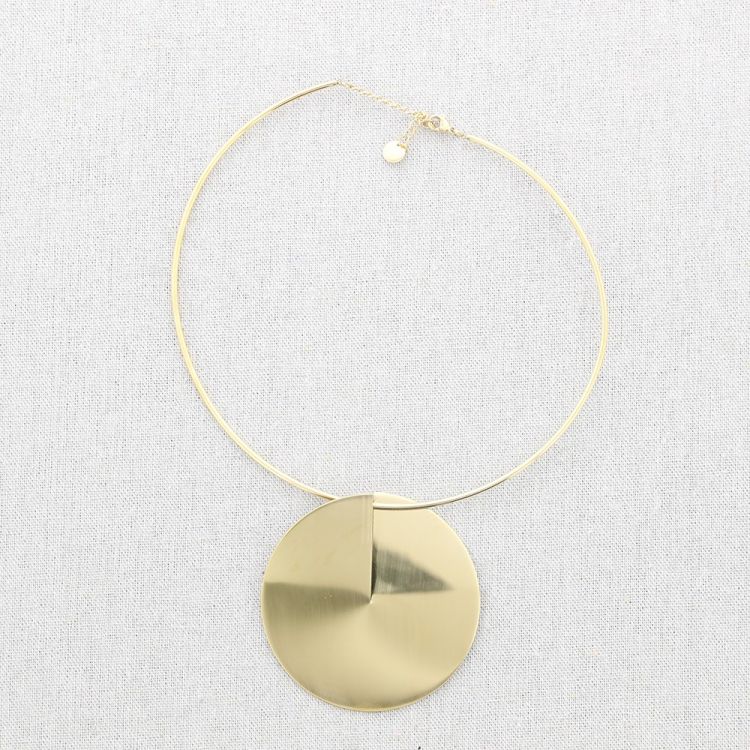 CHOKER ACERO COLGANTE MEDALLA