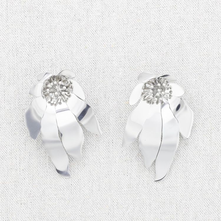 STEEL FLOWER EARRINGS