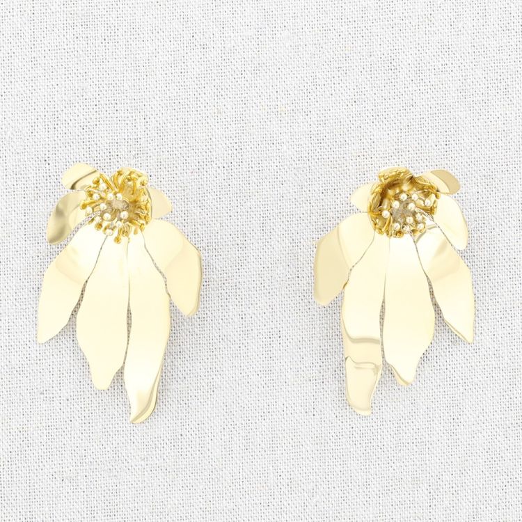STEEL FLOWER EARRINGS 2