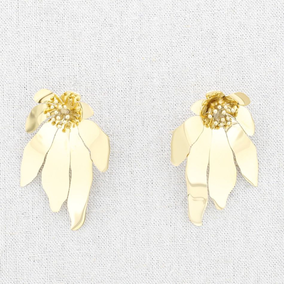 STEEL FLOWER EARRINGS