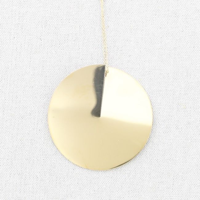 COLLAR LARGO ACERO COLGANTE MEDALLA FORMA