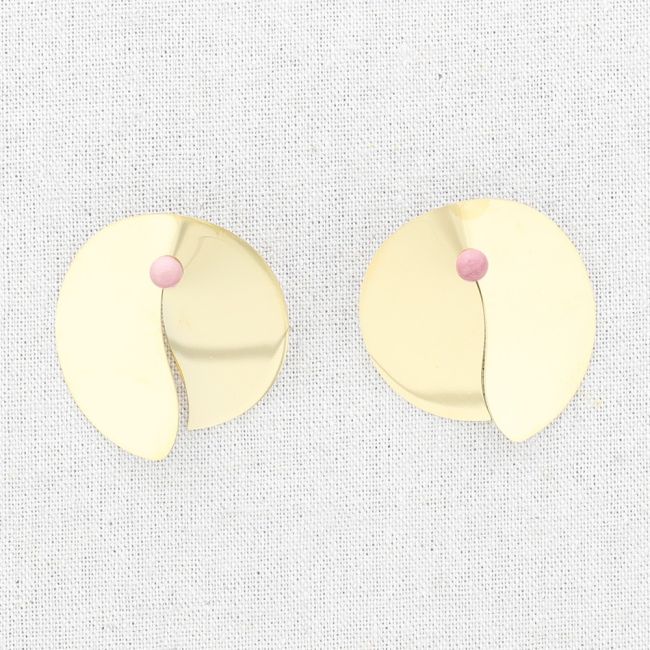 PENDIENTES ACERO FORMA IRREGULAR PIEDRA